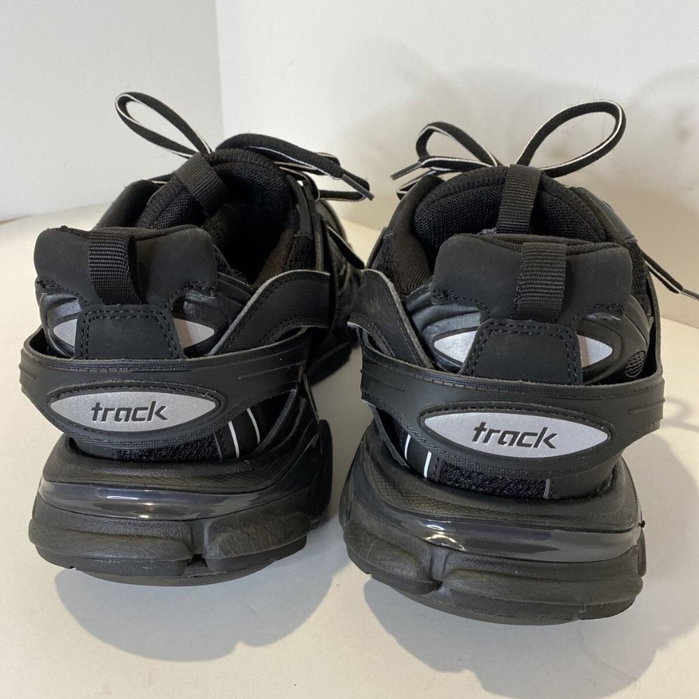 Balenciaga Black Track Trainers Mesh & Nylon Men’s Size 11 US 44 EUR with Bag - Picture 7 of 12